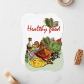 健康な食物 ノートカード (正面/裏面インサイチュ)