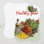健康な食物 ノートカード (正面/裏面)