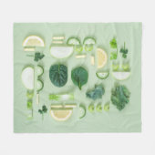 健康な食物 フリースブランケット (正面(横))