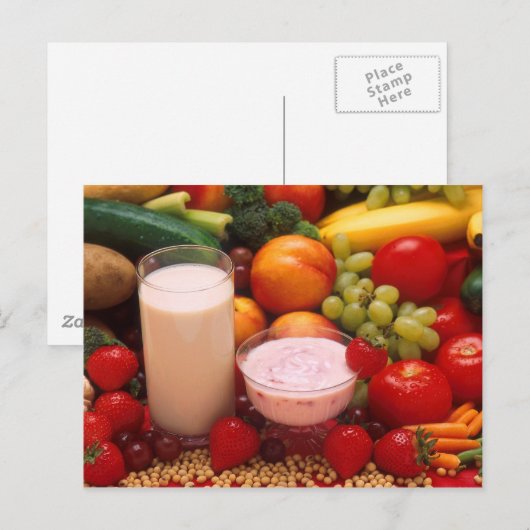 健康な食物 ポストカード (正面/裏面)