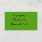 健康な食物 名刺 (裏面)