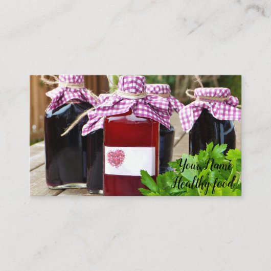 健康な食物 名刺 (正面)