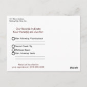 健康な馬の獣医のアポイントメントのアラーム ポストカード (裏面)