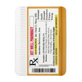 健康になる強力な処方箋ラベルを取得 マグネット (縦)