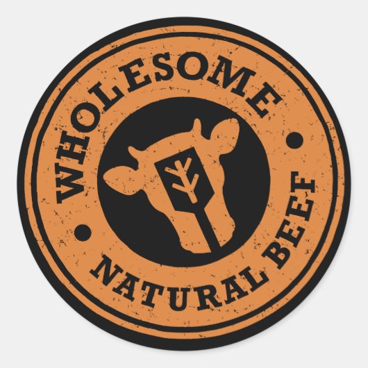 健康によいステッカーBl&O ラウンドシール (正面)