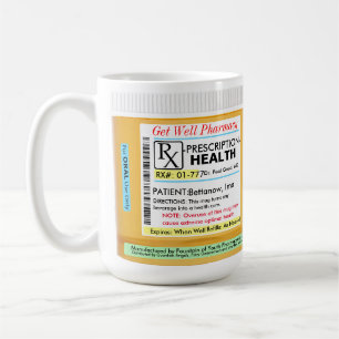 健康に対するRX処方 コーヒーマグカップ