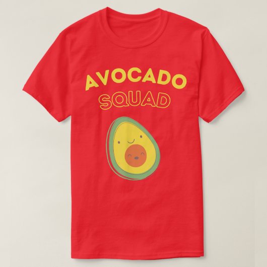 健康に笑顔のアボカドスクワッド Tシャツ (デザイン正面)
