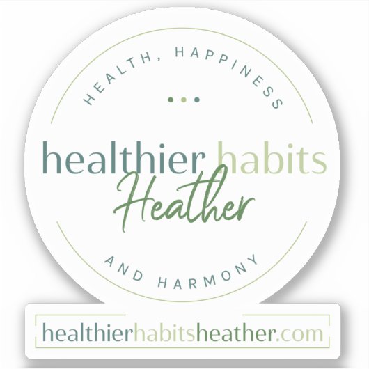 健康に良い習慣Heather Communityロゴ シール (正面)