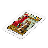 健康に配慮した子猫おもしろいカスタム マグネット (左側)