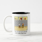 健康に関する安全についてのユーモアのマグギフト ツートーンマグカップ (左)