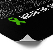 健康に関する意識向上のための一時中断 - 社会の偏見を打破するリボン ポスター (角)