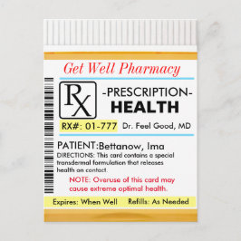 健康のためにすぐにRXを取得 ポストカード