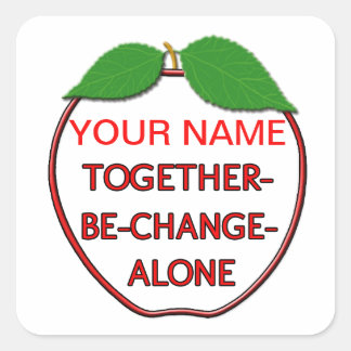 健康のためのスイッチワード付きリンゴ スクエアシール