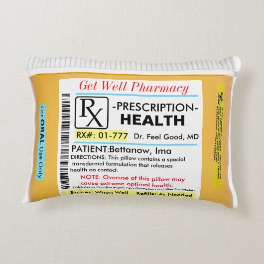 健康のためのRX枕を得る アクセントクッション (裏面)