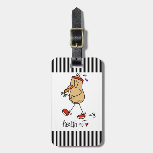 健康のナットのTシャツおよびギフト ラゲッジタグ (正面縦)