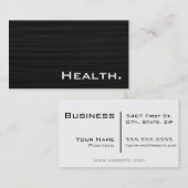 健康のプロフェッショナルモダンの黒No.3 名刺 (正面/裏面)