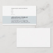 健康の医者歯科医のアポイントメントのメモ 予約カード (正面/裏面)