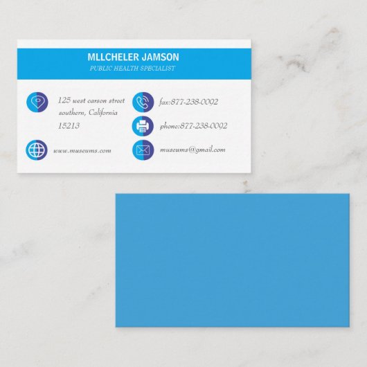 健康の名刺 名刺 (正面/裏面)