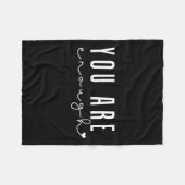 健康の問題あなたは十分な自己愛の女性である フリースブランケット (正面(横))