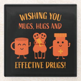 健康の回復が早く良くなる ガラスコースター