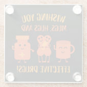 健康の回復が早く良くなる ガラスコースター (裏面)