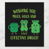 健康の回復が早く良くなる ワインラベル (シングルラベル)