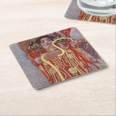 健康の女神、衛生主義者(サロス)、グスタフクリムト スクエアペーパーコースター (アングル)