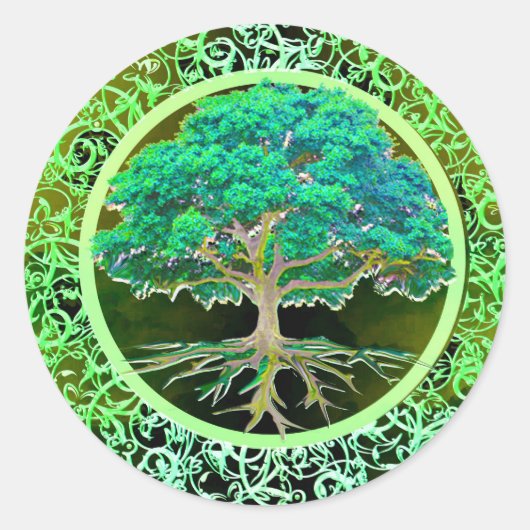 健康の木 ラウンドシール (正面)