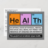 健康の要素のリコールカイロプラクティック ポストカード (正面/裏面)