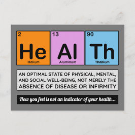 健康の要素のリコールカイロプラクティック ポストカード