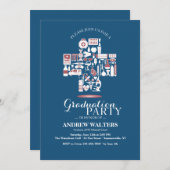 健康の記号の卒業の招待状 招待状 (正面/裏面)