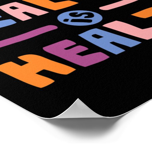 健康は健康国家の意識の月前向き ポスター (角)