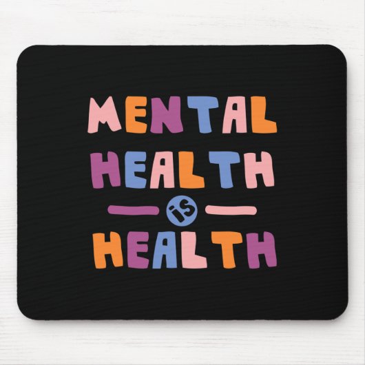 健康は健康国家の意識の月前向き マウスパッド (正面)