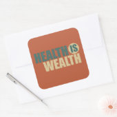 健康は富なり スクエアシール (封筒)