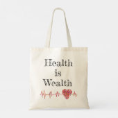 健康は富のトートバッグ トートバッグ (裏面)