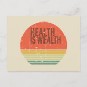 健康は富のヴィンテージ シーズンポストカード (正面)