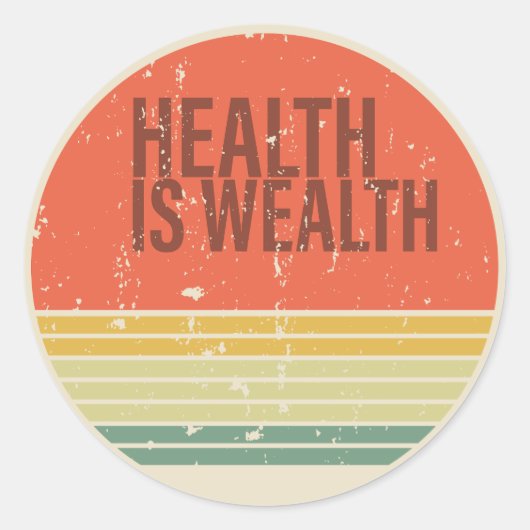 健康は富のヴィンテージ ラウンドシール (正面)