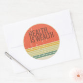 健康は富のヴィンテージ ラウンドシール (封筒)