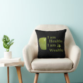 健康は富やる気を起こさせる引用文 クッション (椅子)