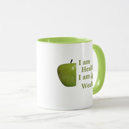 健康は富やる気を起こさせる引用文 マグカップ (正面右)