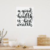 健康は富最高のだ ポスター (キッチン)