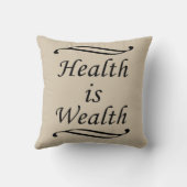 健康は富 クッション (裏面)