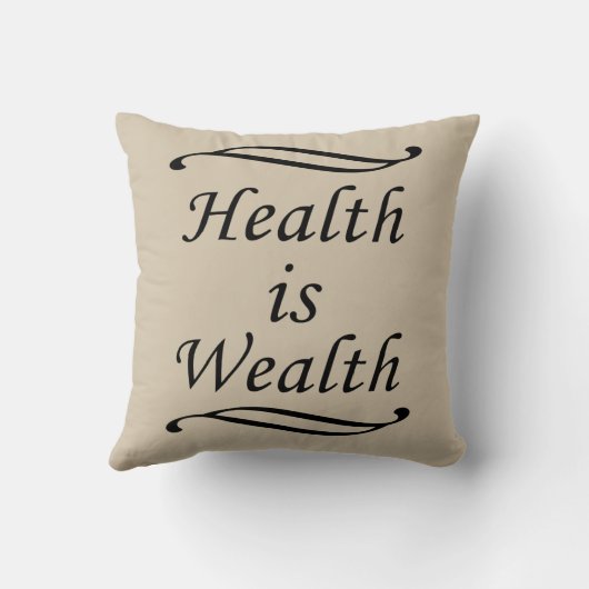 健康は富 クッション (裏面)