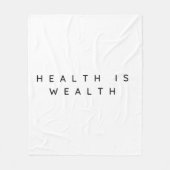 健康は富 フリースブランケット (正面)