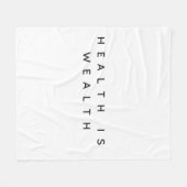 健康は富 フリースブランケット (正面(横))