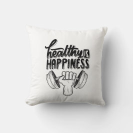 健康は幸せジム動機デザイン クッション