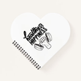 健康は幸せジム動機デザイン ノートブック