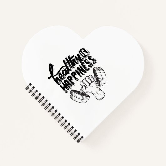 健康は幸せジム動機デザイン ノートブック (正面)