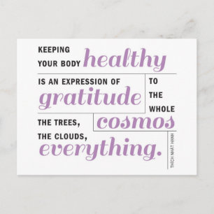 健康は感謝である ポストカード