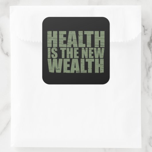 健康は新富だ スクエアシール (バッグ)